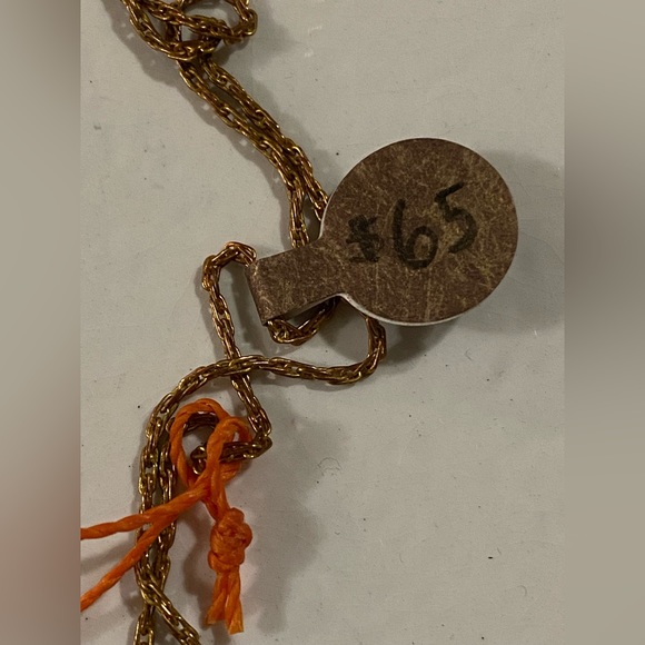 Brass & Rhodochrosite Necklace - Picture 6 of 6